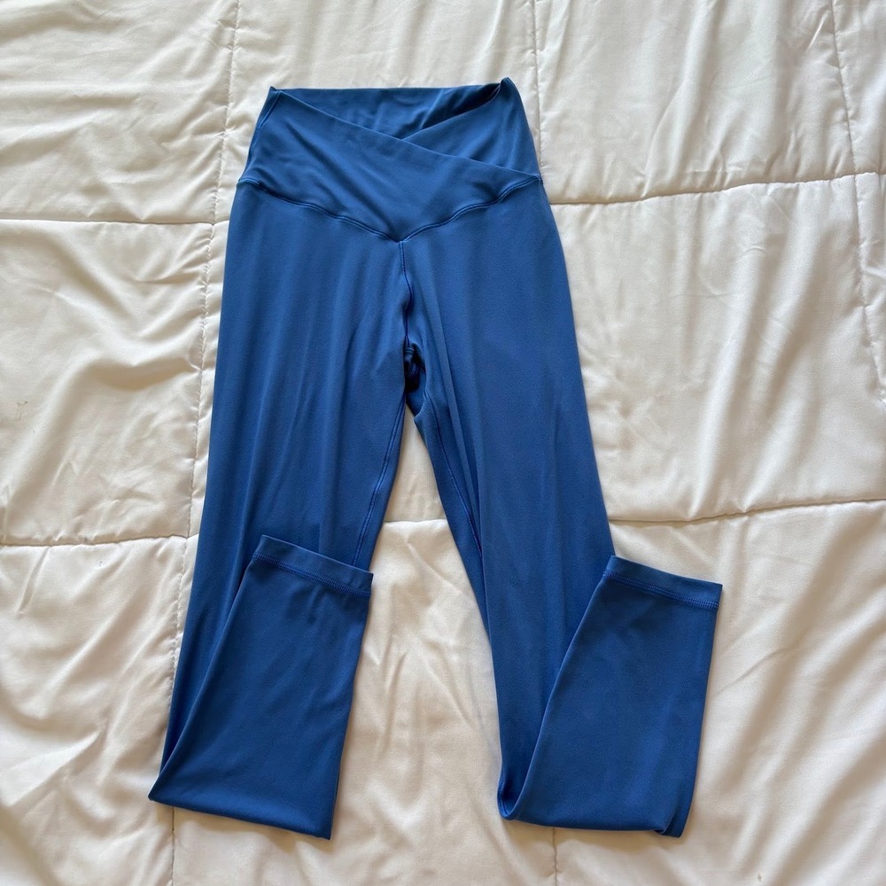 OFFLINE by Aerie Real Me Crossover 7/8 Leggings Blue High Rise V-Waist Medium